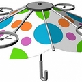 空中に浮かせ手で持たなくてもいい傘 「free Parasol」を開発中