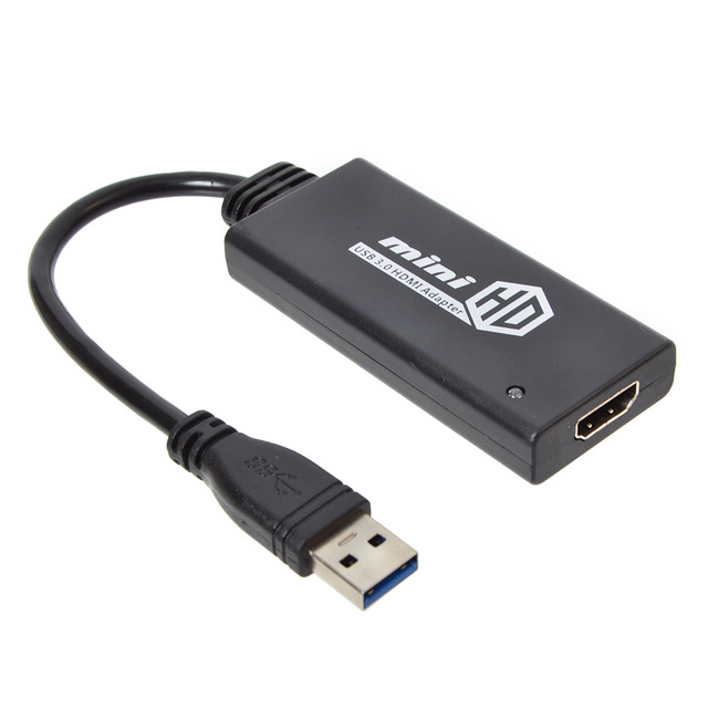 パソコンのUSBポートから映像出力を可能にするUSB3.0(2.0)-HDMI変換アダプタ
