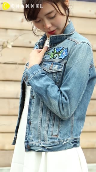 EDWIN デニムジャケット ワッペン カスタムHARLEY 7up Gジャン G