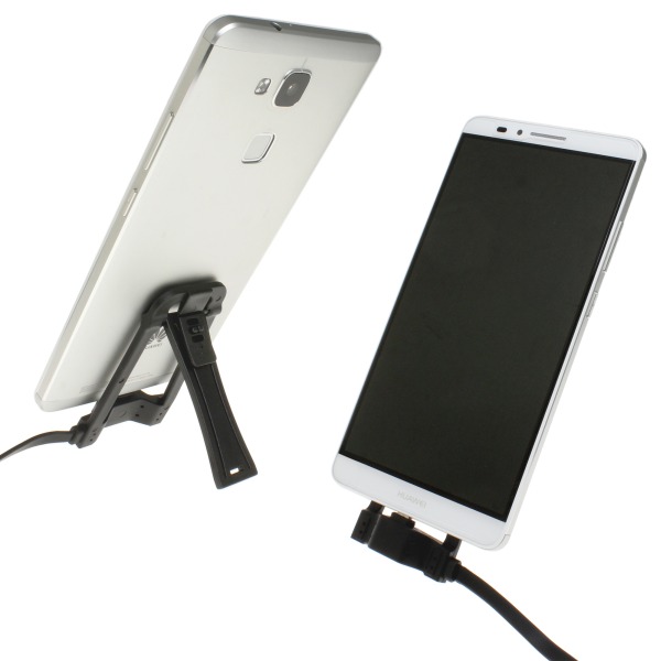 立てながら充電できるmicroUSBケーブルつきスマホスタンド