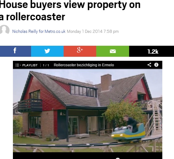 【海外発！Breaking News】ジェットコースターによる究極の不動産物件見学がオランダで大人気。＜動画あり＞ ライブドアニュース