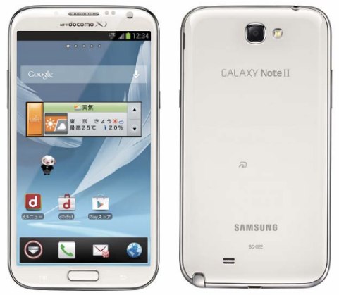 サムスン GALAXY Note II SC-02E発表。5.5型16:9有機ELに4コアExynos、FeliCa やワンセグも対応 ...