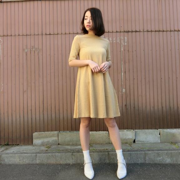 コレ1枚で春の旬スタイルに Uniqloのプチプラ コットンリブフレアワンピース が使える Peachy ライブドアニュース