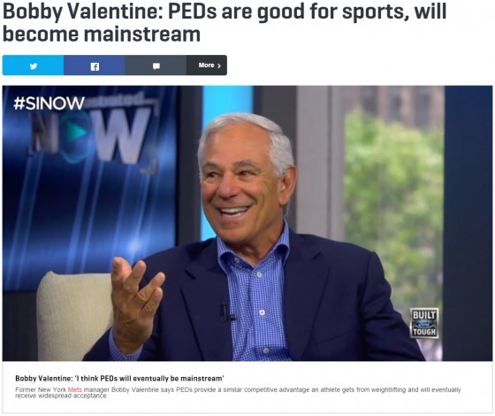 インタビューに答えるボビー・バレンタイン氏（画像はサイトのスクリーンショットです）