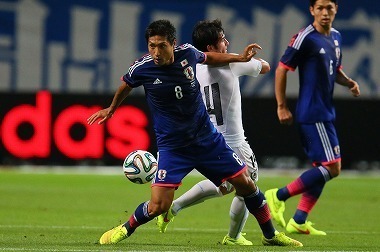 アギーレ新体制の初陣メンバーに選出され、ウルグアイ戦ではスタメン出場。約２年半ぶりの代表復帰となった。(C) SOCCER DIGEST