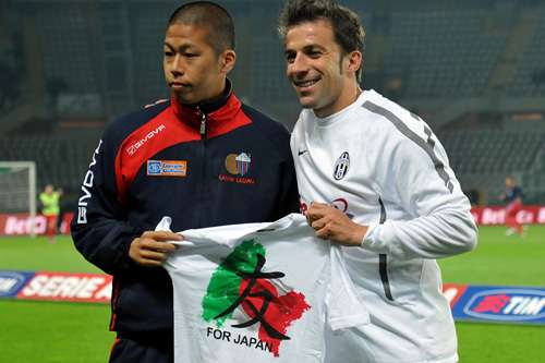 デル・ピエロの背番号が「10」に決定／東日本大震災復興支援試合