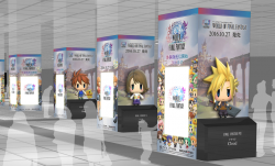 Ffシリーズのキャラが渋谷駅をジャック クラウドやライトニングなど 巨大2頭身ので登場 ライブドアニュース