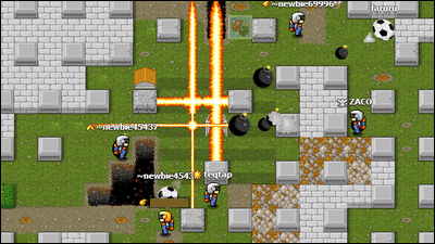 大量のユーザーが爆弾を使ってサバイバルするボンバーマン風オンラインゲーム「Game of Bombs」