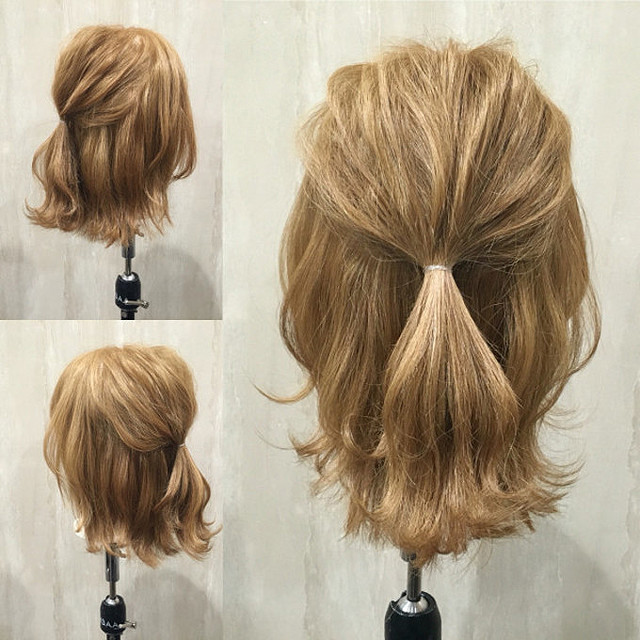 準備するのはゴム1本 簡単上品な ハーフアップ でもっと女の子っぽい春コーデ Peachy ライブドアニュース