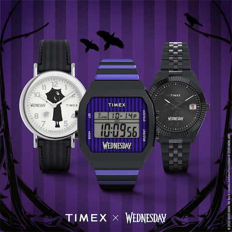 「Timex x Wednesday」妖艶なコラボウォッチ