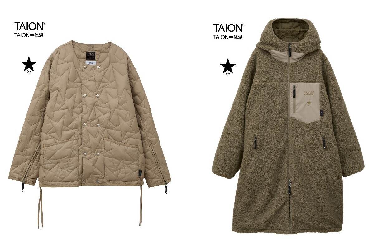 コンバース トウキョウ×タイオン“星柄”キルティングジャケットやボア