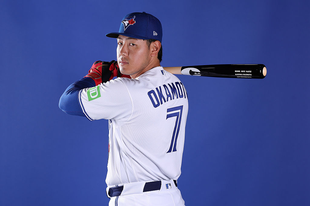  オープン戦初本塁打を放ったブルージェイズ・岡本和真（写真＝Getty Images） 