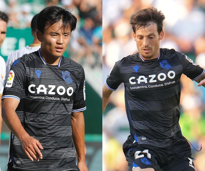 抜群のコンビネーションを見せた久保（左）とシルバ（右）だったが...。(C)Getty Images