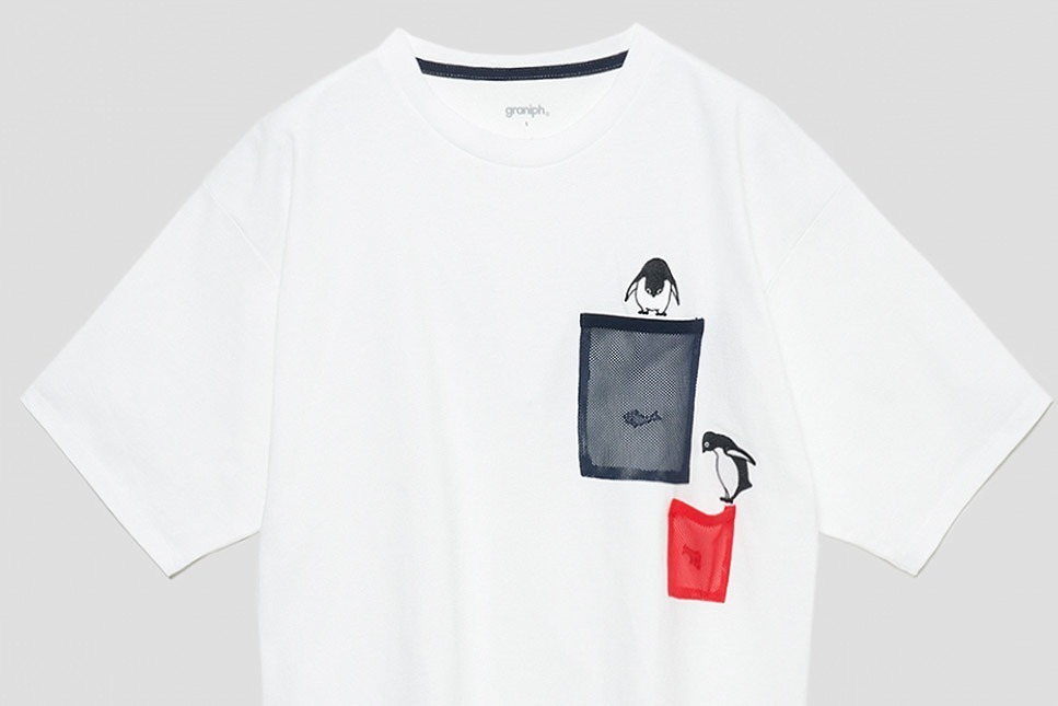 グラニフ×さかざきちはるの新作コラボ、ペンギンの刺繍TシャツやWpc.の