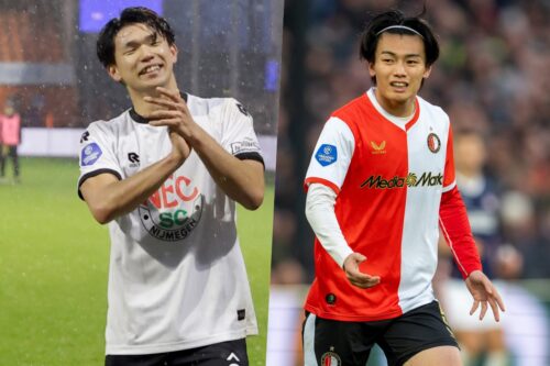 日本代表FW上田綺世とNECの塩貝健人がベストイレブンに選出