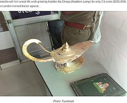 �������줿���סʲ����ϡ�Oddity Central��2020ǯ10��30���ա�Doctor Allegedly Pays Conmen ��335,000 for Fake Wish-Granting Aladdin��s Lamp�ס�Photo: Facebook�ˡ٤Υ����꡼�󥷥�åȡ�