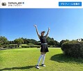 稲村亜美のゴルフウェア姿 ※「稲村亜美」インスタグラム