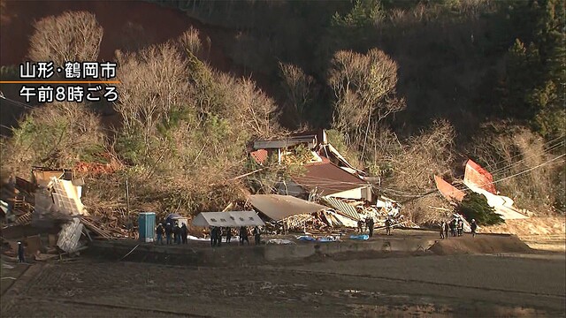 【画像】土砂崩れ 2人連絡取れず 山形･鶴岡市 11棟被害 ライブドアニュース