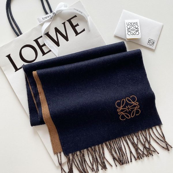 LOEWE バイカラーマフラー ストール - マフラー