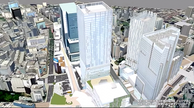 渋谷駅周辺 ３D都市データを活用した都市模型 (透明ケース付)-