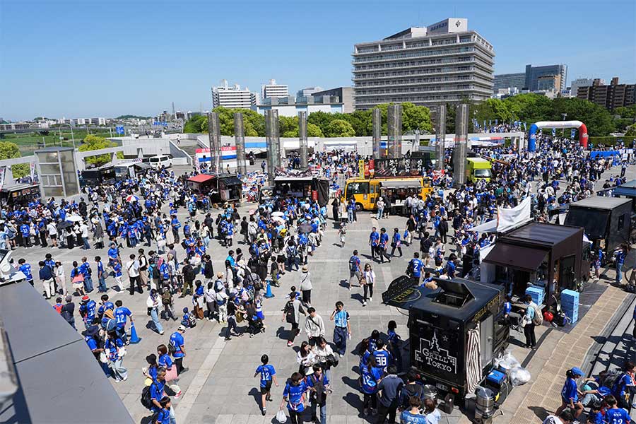 「スタグルの聖地」と呼ばれ関係者の評価も高い日産スタジアム【写真提供：横浜F・マリノス】