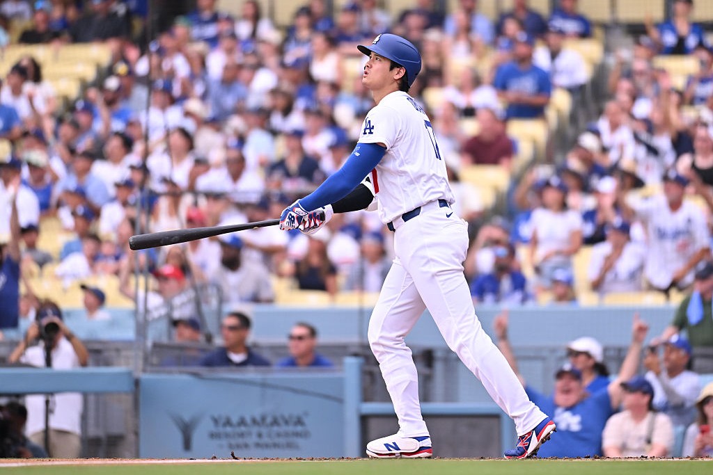 日米通算350本塁打を達成したドジャース・大谷翔平(写真=Getty Images)