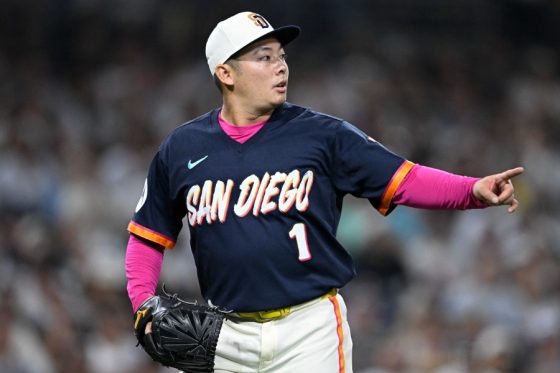 ヤンキース戦に登板したパドレス・松井裕樹【写真:ロイター】