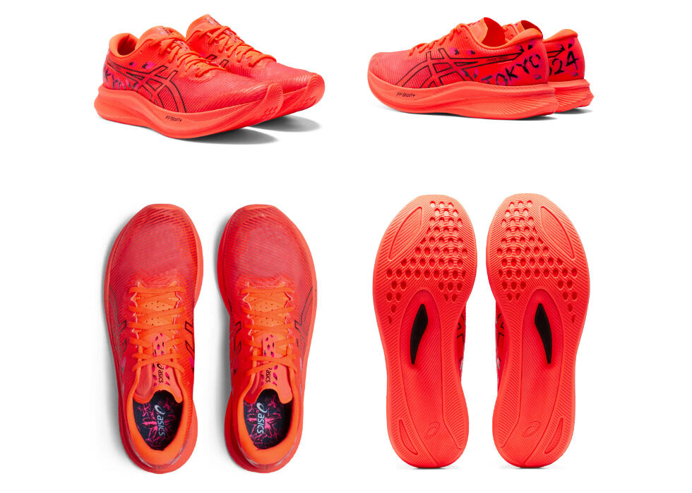 アシックスから「東京マラソン2024」テーマカラーのピンクと「桜」を