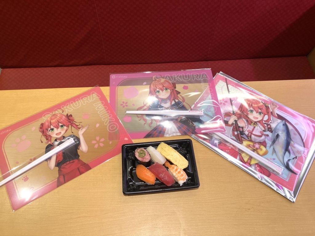 さくらみこ』×スシロー初コラボ、“にゃっはろ～スシろ～!”をテーマに