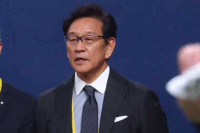 京セラドームに姿を見せた栗山英樹氏【写真： 加治屋友輝】