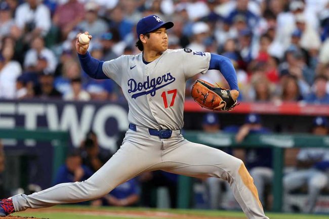 エンゼルス戦に先発登板したドジャースの大谷翔平【写真:ロイター】