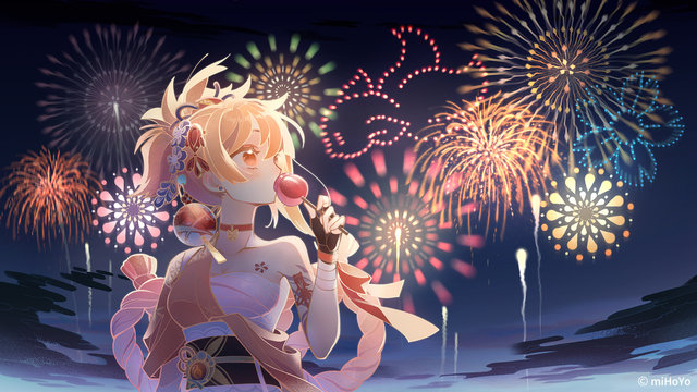 原神 夏祭りの記念写真 の壁紙を無料配布 宵宮との思い出をもう一度 ライブドアニュース