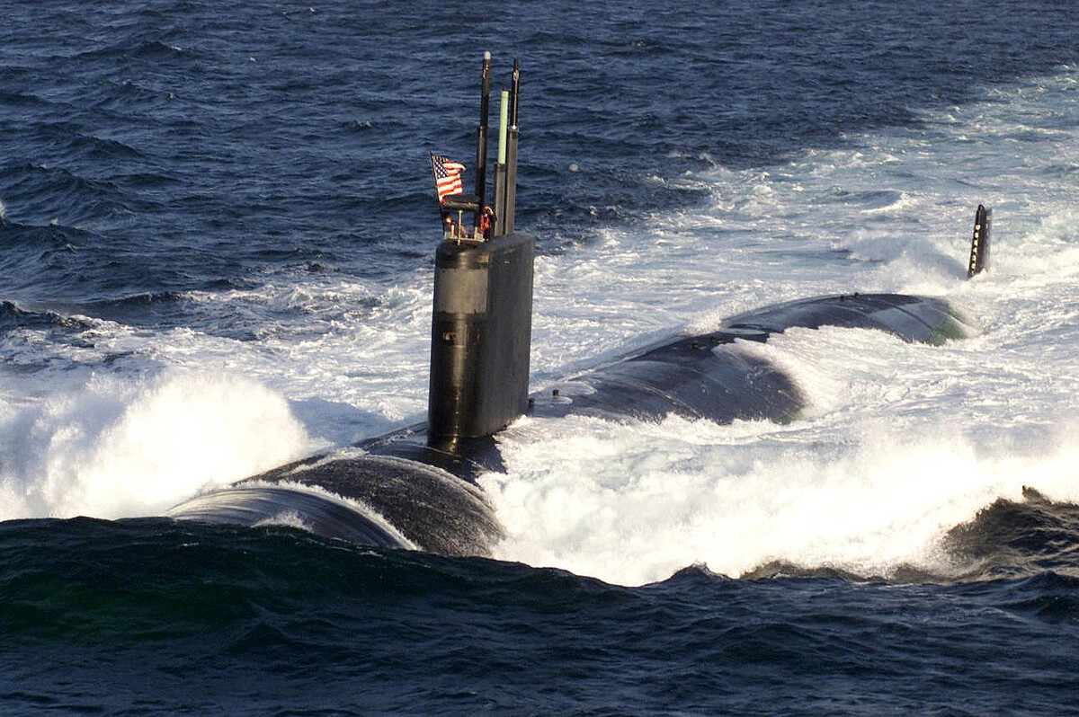 米海軍のロサンジェルス級原潜アレキサンドリア(米海軍提供)