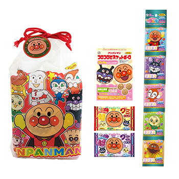 不二家「アンパンマン」クリスマスギフト2023、巾着袋・クリスマス