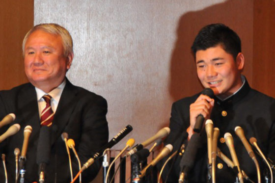 清宮幸太郎の交渉権は日本ハムが獲得した【写真：篠崎有理枝】