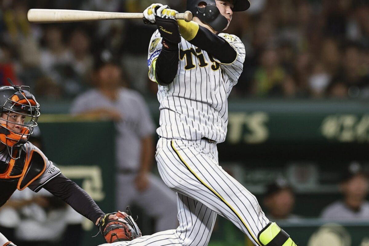  阪神・中野拓夢 (C)Kyodo News 