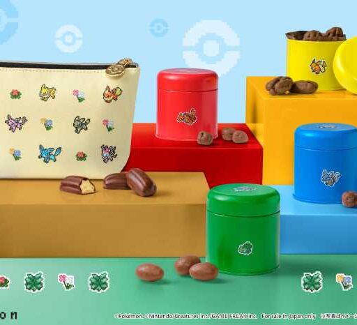 メリーチョコ×ポケモン、ドット絵バレンタイン缶登場