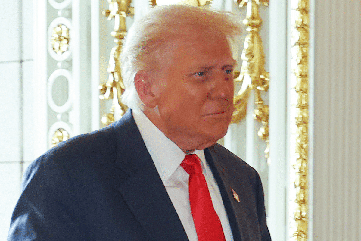 日米首脳会談に臨むため、迎賓館に到着したトランプ米大統領（2025年10月28日東京・元赤坂の迎賓館、代表撮影）