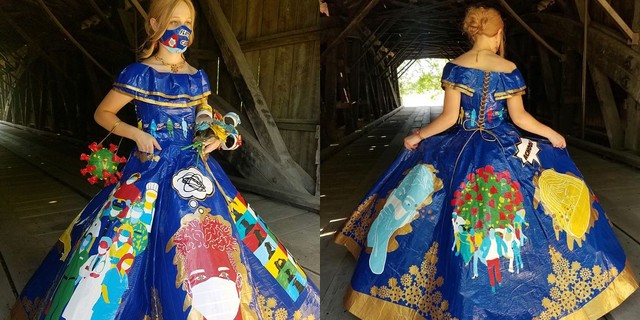 高校生が粘着テープでドレスを作成 その裏に隠されたメッセージ Peachy ライブドアニュース