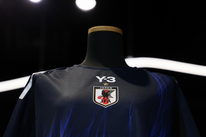 日本代表の新ユニホームが発表された（写真は現在のユニホーム）。写真：福冨倖希