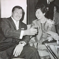 『力道山未亡人』1963年1月7日ホテルニュージャパンで行われた婚約会見（田中敬子氏提供）