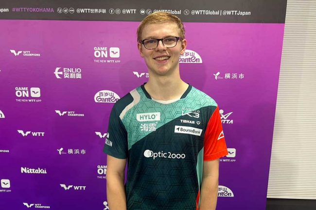 WTTチャンピオンズ横浜に参戦しているフェリックス・ルブラン【写真：編集部】