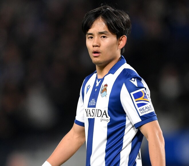 途中出場で何度も決定機を演出した久保。(C)Getty Images