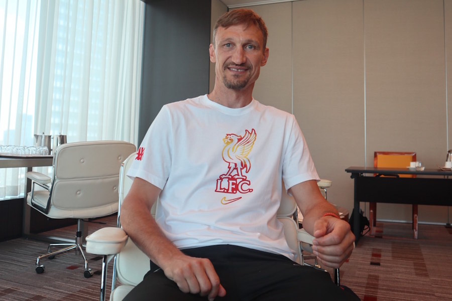かつてリバプールでプレーをしたサミ・ヒーピア氏【写真：城福達也】