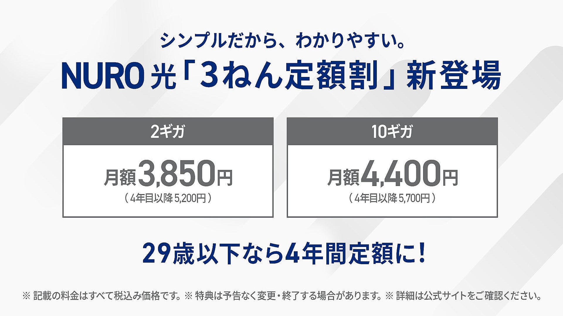 NURO光、2ギガ／10ギガプランをおトク料金で3年間で利用できる「3ねん定額割」 (2024年8月5日掲載) - ライブドアニュース