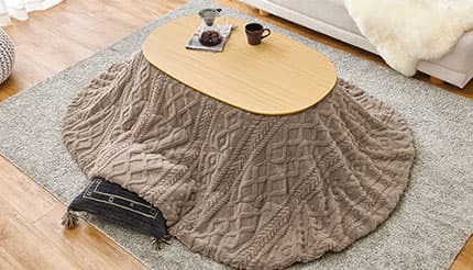 ナチュラルウッド 楕円形センターテーブル&こたつ ナチュラルウッド 楕円形センターテーブル&こたつ KEN JAPAN こたつ