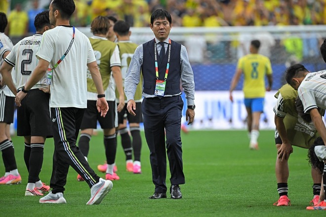 日本代表を指揮した森保監督。写真:金子拓弥 (サッカーダイジェスト写真部/JMPA代表撮影)