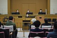 小3女児殺害事件の論告求刑公判が開かれた岡山地裁の法廷=24日(代表撮影)