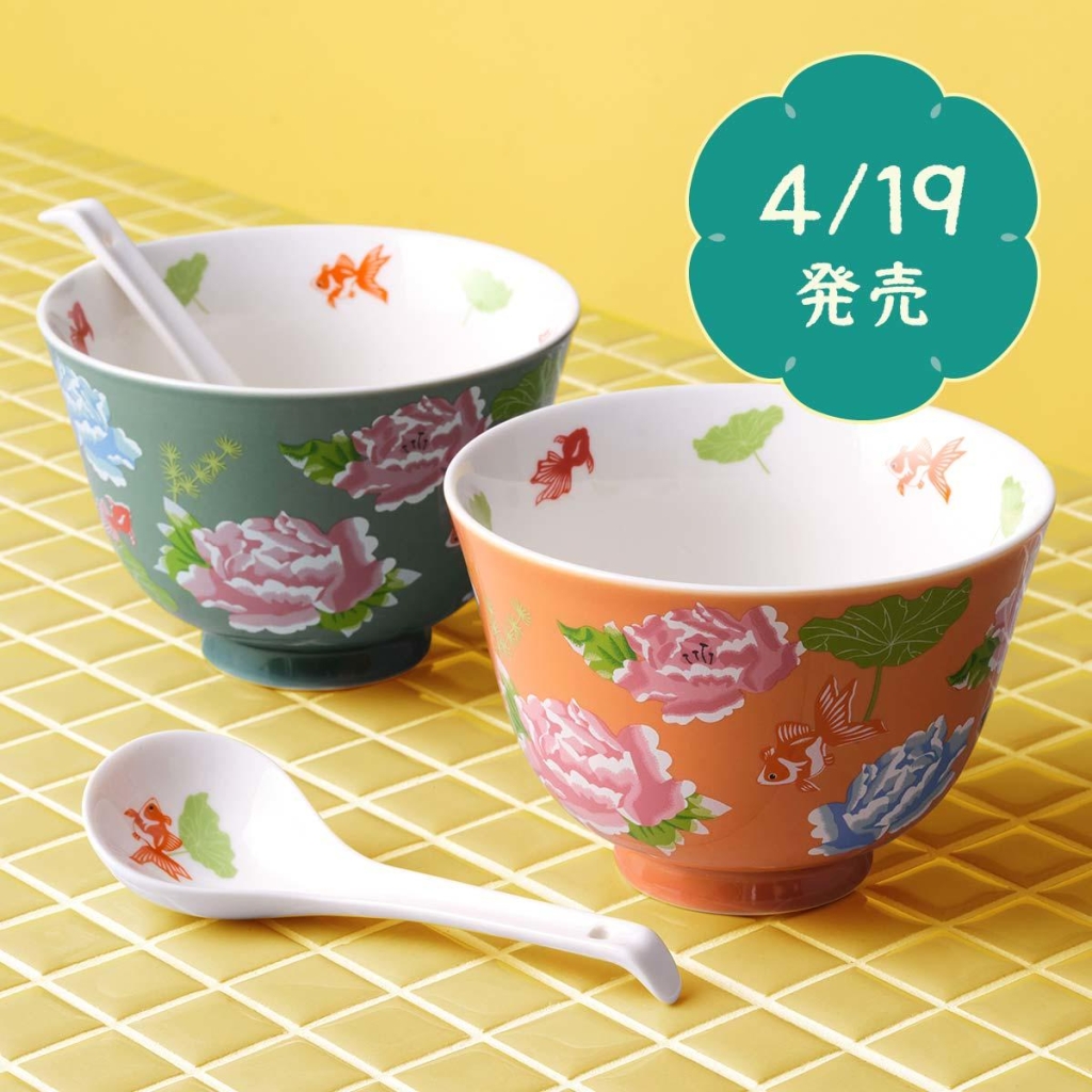 カルディ、台湾の客家柄「茶こし付きマグカップ」「どんぶりと