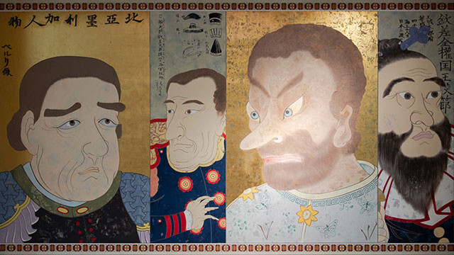 「高市幕府」から異国はどう見えているのだろうか? 江戸時代末期、来航したペリーは多種多様な顔貌で描かれたが……(写真:神奈川県立歴史博物館HPより)